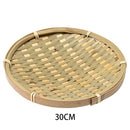 Bamboo Woven Basket Tray Set by Axyaa