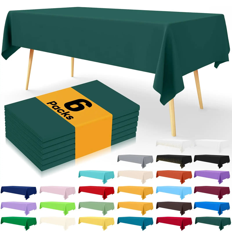Axyaa Waterproof Plastic Table Covers 54X108inch