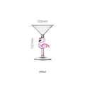 Axyaa Pink Flamingo Stem Goblet Champagne Martini Glass for Bar Party