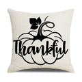 Axyaa Thanksgiving Pumpkin Maple Leaf Pillow Cover