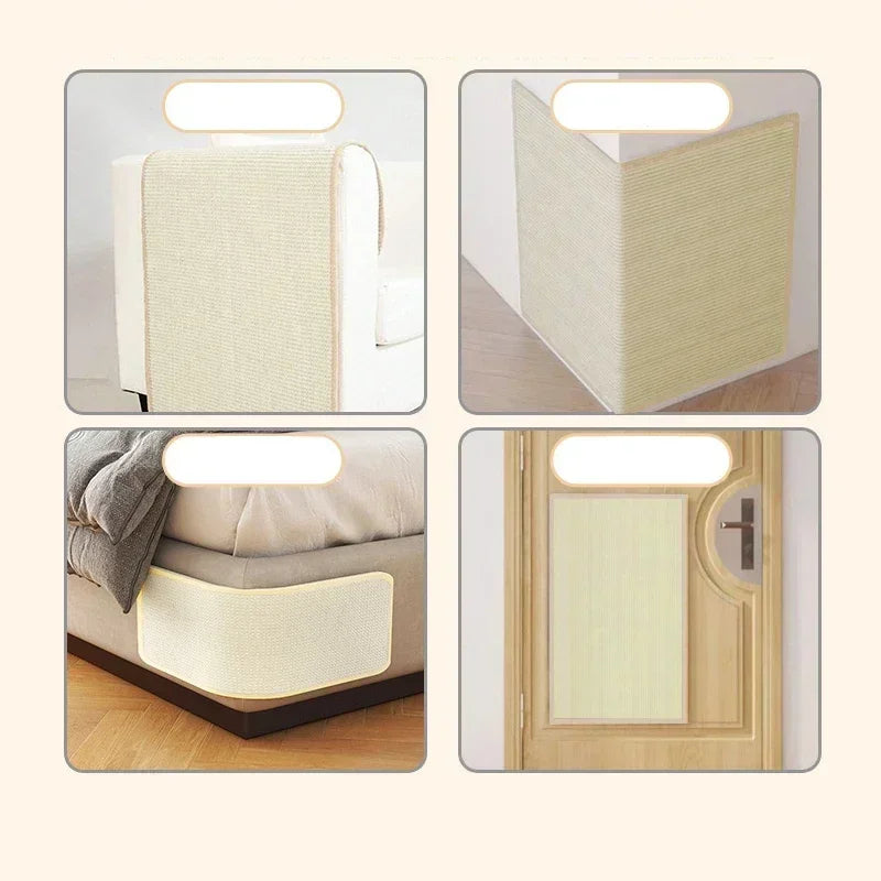 Axyaa Sisal Cat Scratching Mat: Natural, Wear-Resistant Backrest for Furniture Protection