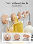 Axyaa Wall Hook Storage Coat Hanger Adhesive Organizer Kitchen Bedroom Shelf