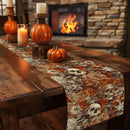 Axyaa Flower Skull Table Runner for Festive Dining Decor