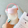 Axyaa Mini Glass Shaker Cup with Handle and Lid
