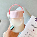 Axyaa Mini Glass Shaker Cup with Handle and Lid