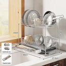 Axyaa Dish Drying Rack with Drainboard and Utensil Holder