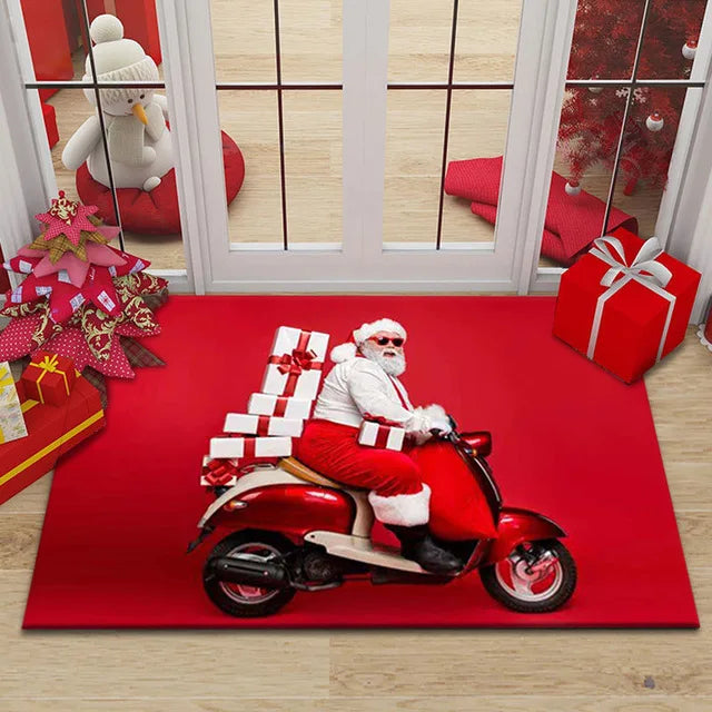 Axyaa Christmas New Year Entrance Door Mat Non-Slip Floor Decor