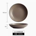 Axyaa 12-inch Ceramic Deep Plate for Dining, Soup, Salad - High-End Tableware