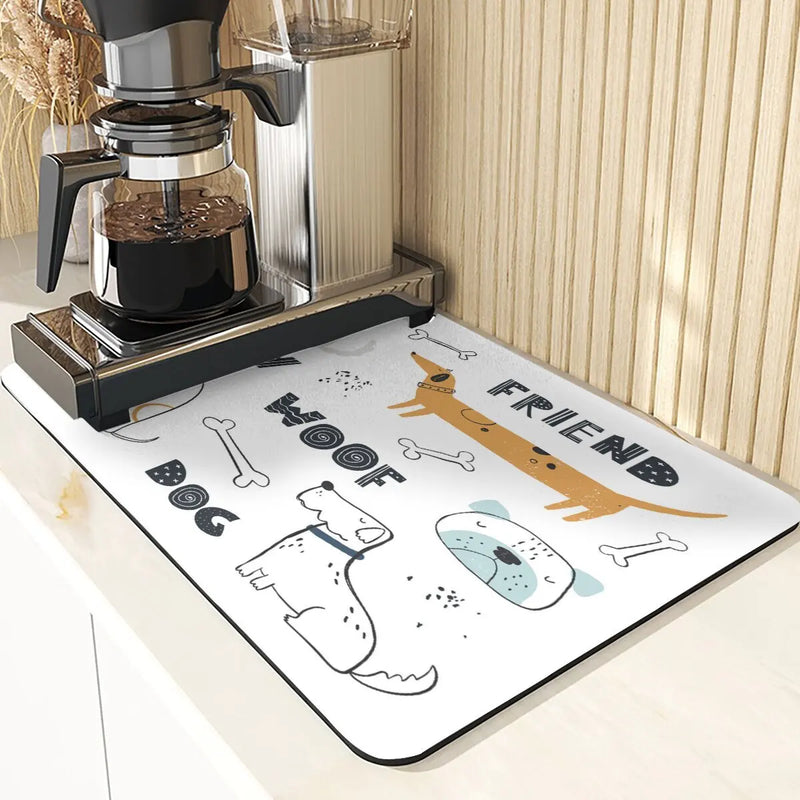 Silicone Dog Pattern Table Mat Set by Axyaa