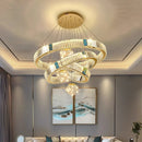 Axyaa Luxury Crystal Chandelier for Living Room and Bedroom Lighting