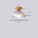 Axyaa Modern Wood Glass LED Ceiling Light for Kitchen Living Room Decor