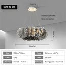 Axyaa Feather Pendant Lamps Chandelier for Home Decor Lighting