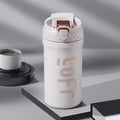 Axyaa 600ml Stainless Steel Coffee Mug With Straw & Vacuum Insulation