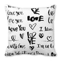 Heart Print Pillowcase for Home Decor by Axyaa - Love Cushion Cover