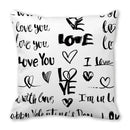 Heart Print Pillowcase for Home Decor by Axyaa - Love Cushion Cover