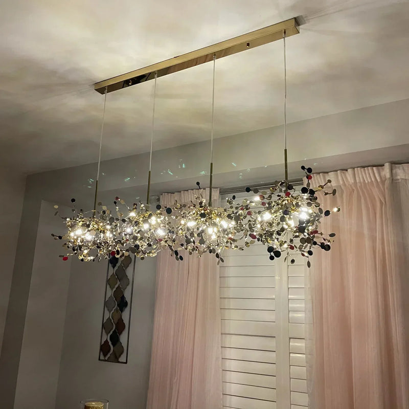 Axyaa Stainless Steel Pendant Light for Dining Living Room Hotel, Modern Design