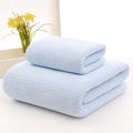 Axyaa Pineapple Grid Coral Fleece Towel Set