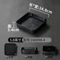 Axyaa Melamine Black Dinner Plate Set - Thick Sushi Pans, Imitation Porcelain Tray