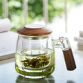 Axyaa Heat-Resistant Filter Cups for Tea Separation, Transparent Flower Cups