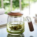 Axyaa Heat-Resistant Filter Cups for Tea Separation, Transparent Flower Cups