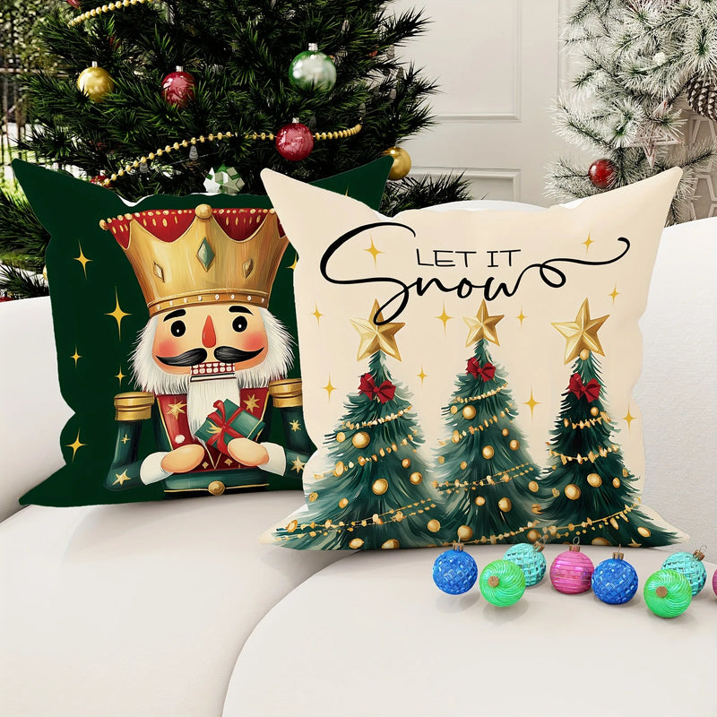 Nutcracker Pillowcase for Christmas Decor - Axyaa Home
