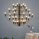 Axyaa Chrome LED Chandelier - Italian Designer Loft Villa Decor