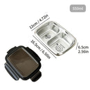Axyaa Stainless Steel Divided Lunch Box with Compartments