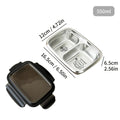 Axyaa Stainless Steel Divided Bento Lunch Box - Portable & Sealed