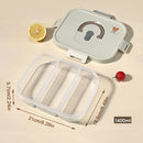 Axyaa Divided Bento Lunch Box - Transparent, Leak-proof, Microwave Safe