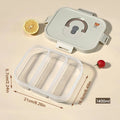 Axyaa Clear Plastic Compartment Lunch Box for Kids & Students