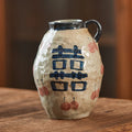 Axyaa Retro Sunflower Earthenware Vase, Japanese Style, Living Room Flower Arrangement