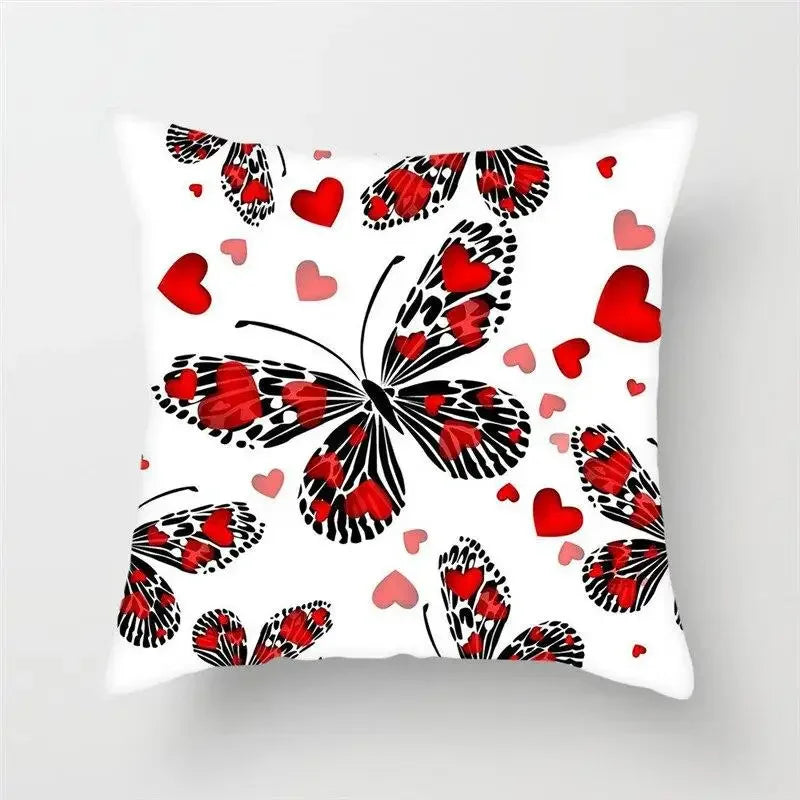 Axyaa Floral Butterfly Pillowcase for Home Decor and Events