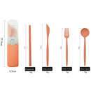 Axyaa Travel Cutlery Set: Japan Style Wheat Straw Flatware with Portable Box