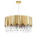 Axyaa Crystal Ceiling Chandelier: Luxury LED Lighting for Modern Living Spaces