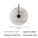 Axyaa Marble LED Wall Sconce Light - Modern Nordic Minimalist Living Room Bedroom Wall Lamp