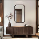 Axyaa Black Walnut Wood Wall Mounted Decorative Mirror
