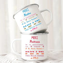 Axyaa Teacher Printed Enamel Mug - Creative Coffee Cup Gift