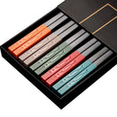 Axyaa Japanese Alloy Non-Slip Sushi Chopsticks Set - 5 Pair Reusable Tableware Gift