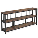 Axyaa Industrial 3 Tier Console Table for Entryway, 70.89" Rustic Sofa Table