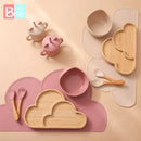 Axya Baby Silicone Tableware Set: Bowl, Spoon, Plate, Feeding Cup