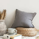 Axyaa Linen Fringed Cushion Cover for Home Decor on Bed Sofa Couch