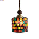 Axyaa Glass Copper LED Pendant Lights Kitchen Living Room Vintage Hanging Lights
