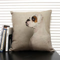 Axyaa Bulldog Dachshund Cushion Cover 45x45cm Square Linen Pillowcase