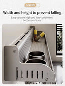 Axyaa Kitchen Storage Rack: Waterproof, Multifunctional, Wall-Mounted Seasoning & Knife Holder
