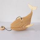 Axya Wooden Whale Pendant Light - Modern Kids Room Fixture