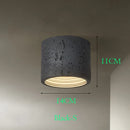 Axyaa Red Cement Downlight: Nordic Grey Led Ceiling Spotlight for Bedroom
