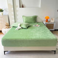 Axyaa Flannel Fitted Sheet, Soft Fleece Mattress Cover for Home & Hotel