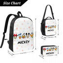 Axyaa Mickey Mouse School Bags Set with Lunch Box & Pencil Box for Students
