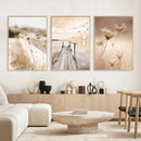 Axyaa Dried Grass Reed Landscape Wall Art Print for Home Decor