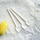 Axyaa Ceramic Tulip Relief Coffee Stirring Spoon Set